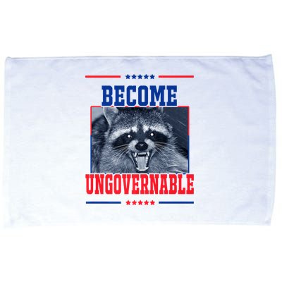 Become Ungovernable Funny Raccoon Microfiber Hand Towel