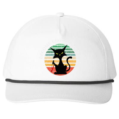 Become Ungovernable Funny Anarchy Cat Vintage Sunset Snapback Five-Panel Rope Hat