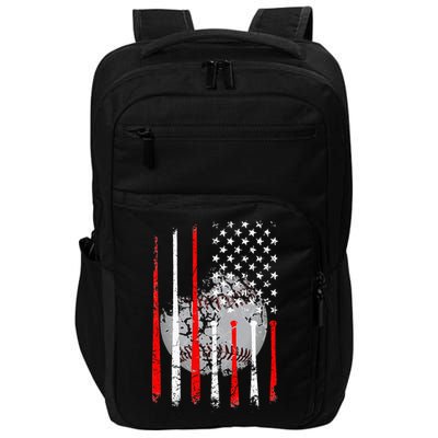 Baseball USA Flag American Flag Vintage Impact Tech Backpack