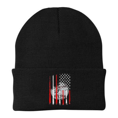Baseball USA Flag American Flag Vintage Beanie