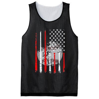 Baseball USA Flag American Flag Vintage Mesh Reversible Basketball Jersey Tank