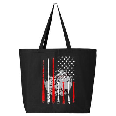 Baseball USA Flag American Flag Vintage 25L Jumbo Tote