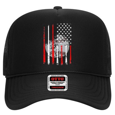 Baseball USA Flag American Flag Vintage Hat
