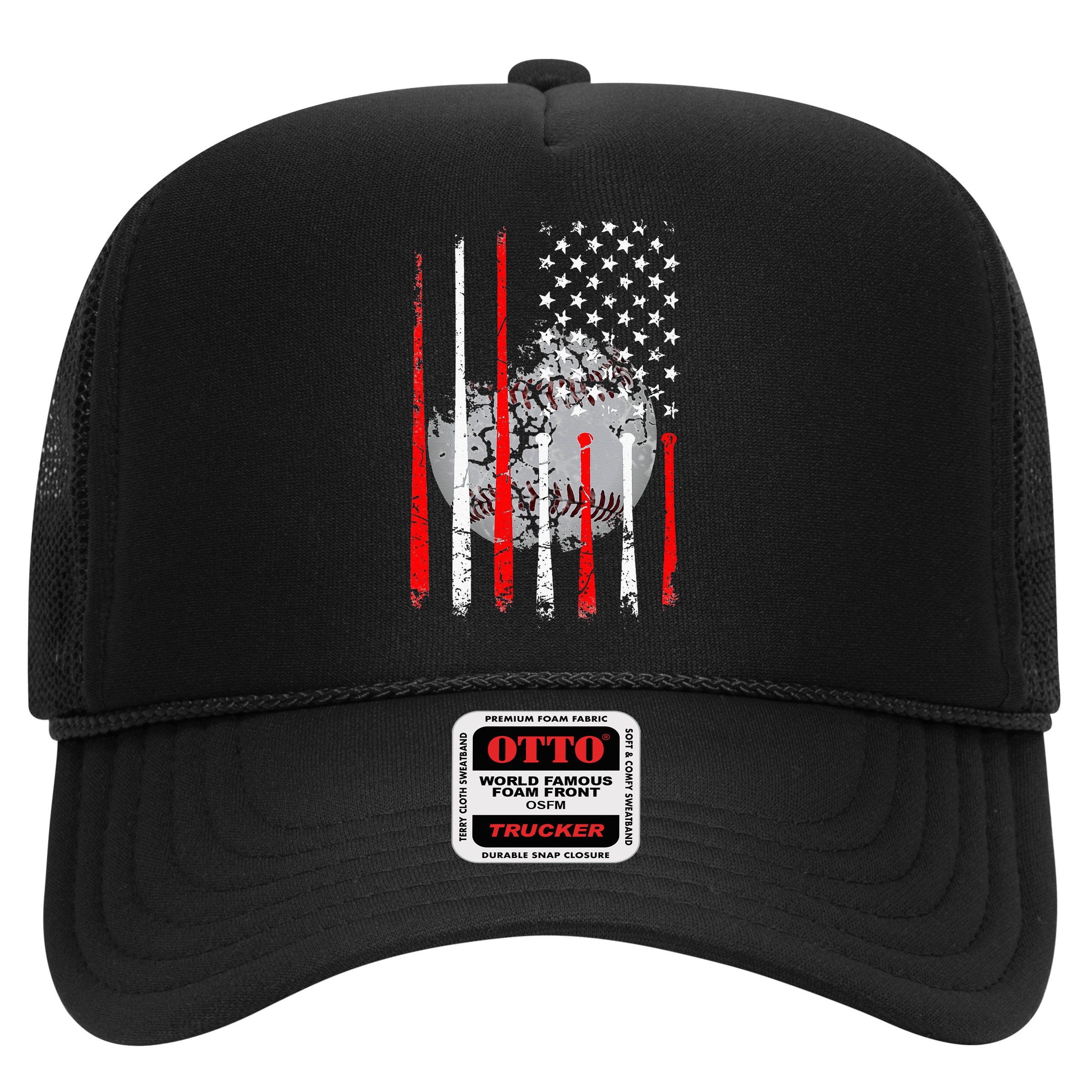 Baseball USA Flag American Flag Vintage Hat