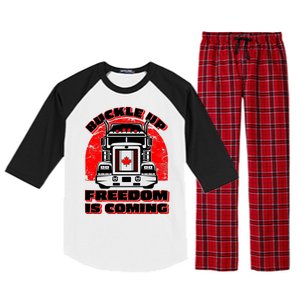 Buckle Up Freedom Is Coming Candian Truckers Raglan Sleeve Pajama Set