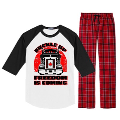 Buckle Up Freedom Is Coming Candian Truckers Raglan Sleeve Pajama Set