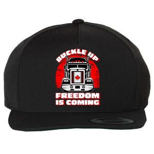 Buckle Up Freedom Is Coming Candian Truckers Wool Snapback Cap