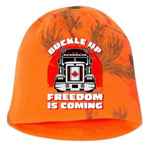 Buckle Up Freedom Is Coming Candian Truckers Kati - Camo Knit Beanie