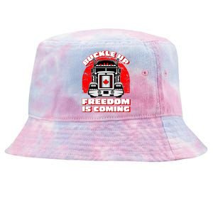 Buckle Up Freedom Is Coming Candian Truckers Tie-Dyed Bucket Hat