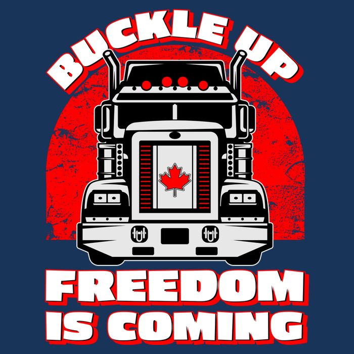 Buckle Up Freedom Is Coming Candian Truckers 7 Panel Mesh Trucker Snapback Hat