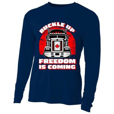 Buckle Up Freedom Is Coming Candian Truckers Cooling Performance Long Sleeve Crew