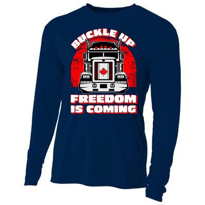 Buckle Up Freedom Is Coming Candian Truckers Cooling Performance Long Sleeve Crew