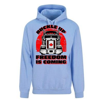 Buckle Up Freedom Is Coming Candian Truckers Unisex Surf Hoodie