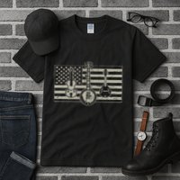 Bluegrass Usa Flag Guitar Banjo Mandolin Tall T-Shirt