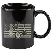 Bluegrass Usa Flag Guitar Banjo Mandolin 11oz C Handle Ceramic Mug