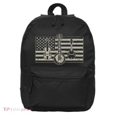Bluegrass Usa Flag Guitar Banjo Mandolin 16 in Basic Backpack