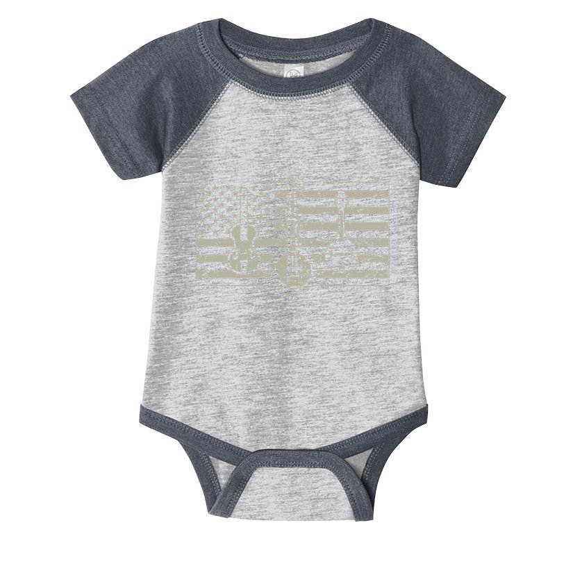 Bluegrass Usa Flag Guitar Banjo Mandolin Infant Baby Jersey Bodysuit