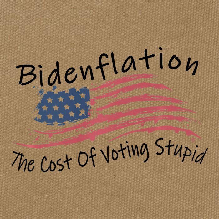 Bidenflation USA Flag The Cost Of Voting Stupid Anti Biden Cotton Canvas Backpack