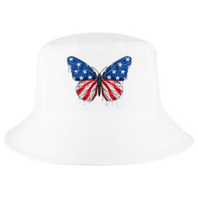 Butterfly USA Flag 4th of July For Wo Girl US Cool Comfort Performance Bucket Hat