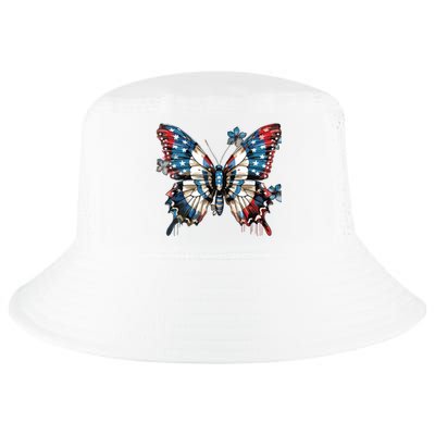 Butterfly Us Flag Cool Comfort Performance Bucket Hat