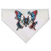 Butterfly Us Flag USA-Made Doggie Bandana