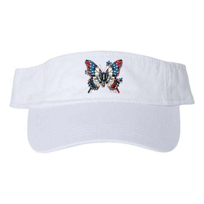 Butterfly Us Flag Valucap Bio-Washed Visor