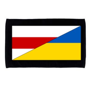 Belarus Ukraine Flag Belarusian Ukrainian Pride Nationality Gift Microfiber Hand Towel