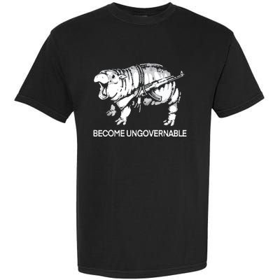 Become Ungovernable Funny Moodeng Garment-Dyed Heavyweight T-Shirt