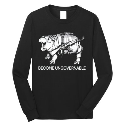 Become Ungovernable Funny Moodeng Long Sleeve Shirt