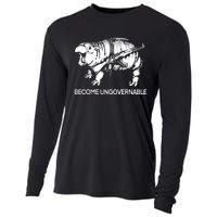 Become Ungovernable Funny Moodeng Cooling Performance Long Sleeve Crew