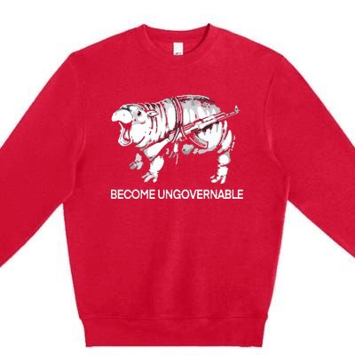 Become Ungovernable Funny Moodeng Premium Crewneck Sweatshirt