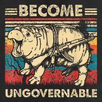 Become Ungovernable Funny Moodeng 15oz Campfire Ceramic Mug
