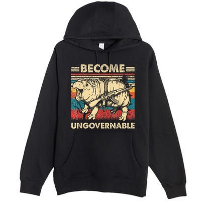 Become Ungovernable Funny Moodeng Premium Pullover Hoodie