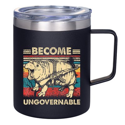 Become Ungovernable Funny Moodeng 12oz Stainless Steel Coffee Mug
