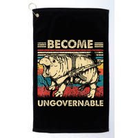 Become Ungovernable Funny Moodeng Golf Towel