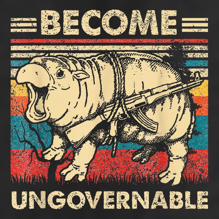 Become Ungovernable Funny Moodeng Golf Towel