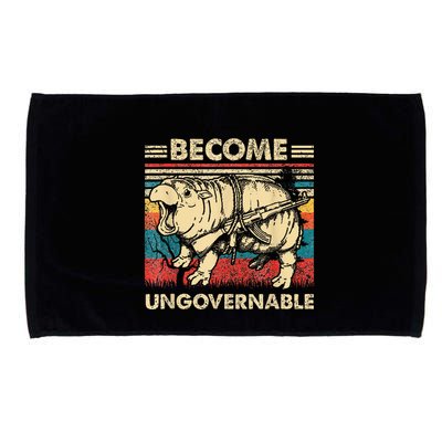Become Ungovernable Funny Moodeng Microfiber Hand Towel