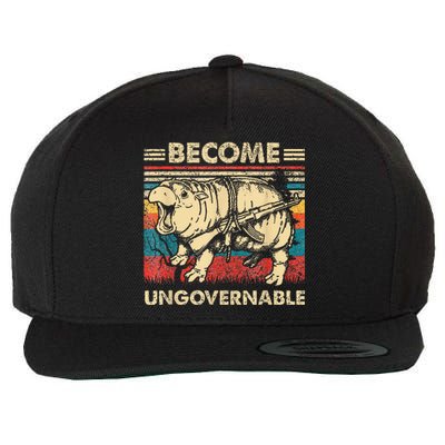 Become Ungovernable Funny Moodeng Wool Snapback Cap