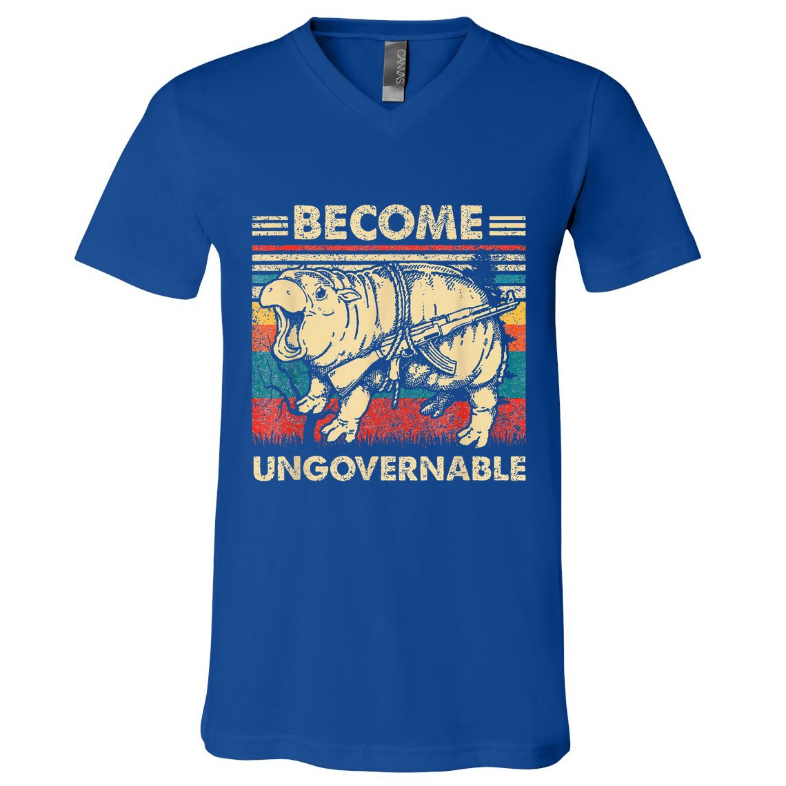 Become Ungovernable Funny Moodeng V-Neck T-Shirt