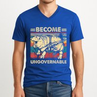 Become Ungovernable Funny Moodeng V-Neck T-Shirt