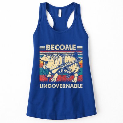 Become Ungovernable Funny Moodeng Womens Tank Top