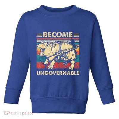 Become Ungovernable Funny Moodeng Toddler Sweatshirt