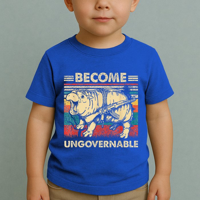 Become Ungovernable Funny Moodeng Toddler T-Shirt
