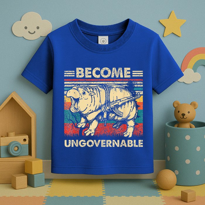 Become Ungovernable Funny Moodeng Toddler T-Shirt