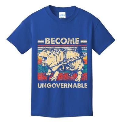Become Ungovernable Funny Moodeng Kids T-Shirt