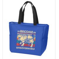 Become Ungovernable Funny Moodeng Zip Tote Bag