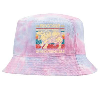 Become Ungovernable Funny Moodeng Tie-Dyed Bucket Hat