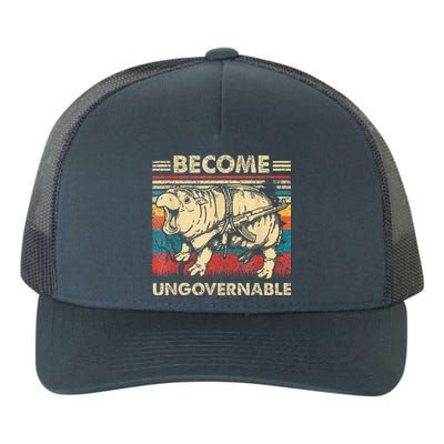 Become Ungovernable Funny Moodeng Yupoong Adult 5-Panel Trucker Hat