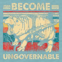 Become Ungovernable Funny Moodeng Sueded Cloud Jersey T-Shirt