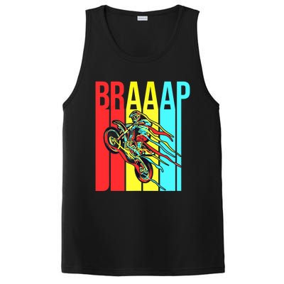 Braaap USA Flag Moto Motorcycle Dirt Bike Racing Rider Retro PosiCharge Competitor Tank